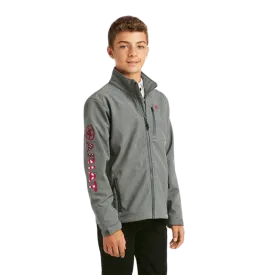 Ariat Boy's Logo 2.0 Charcoal Softshell Jacket