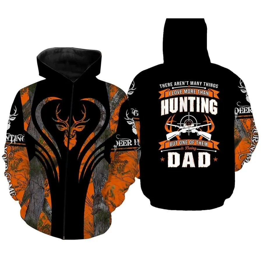 Custom Name 3D All Over Print Shirts Hunting Dad, Father Day Gift From Son Daughter