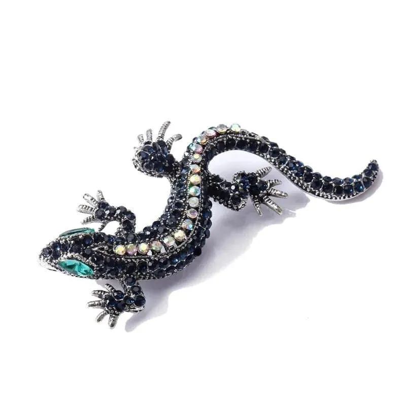 Funny Lizard Rhinestone Pin