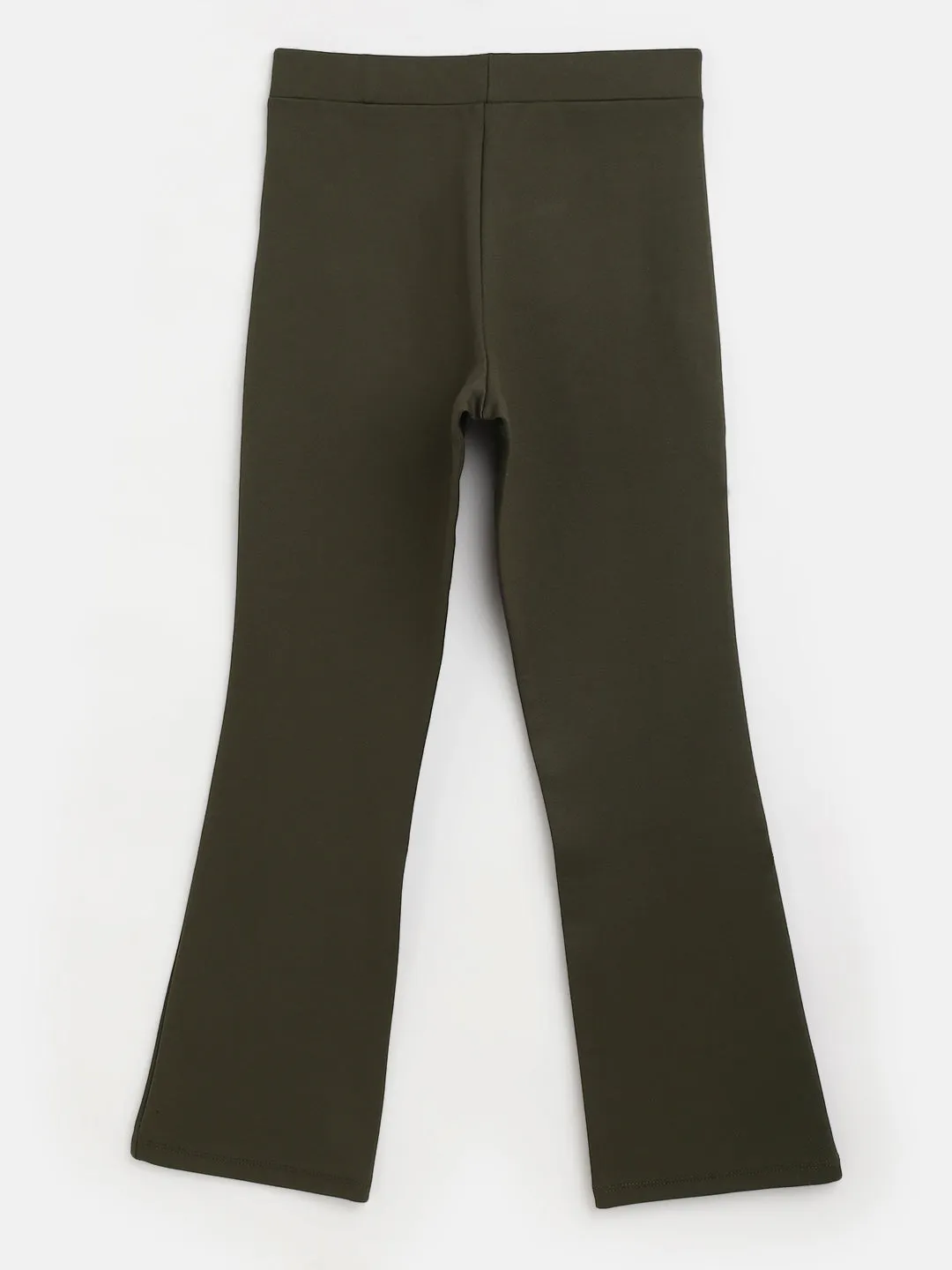 Girls Olive Bell Bottom Pants