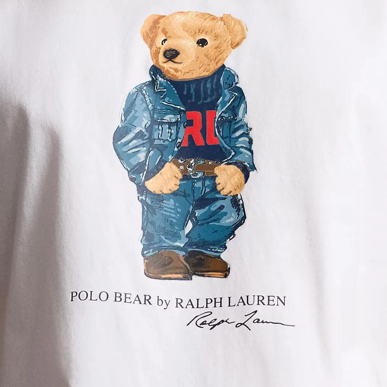 Polo Ralph Lauren Printed Polo Bear White T-Shirt