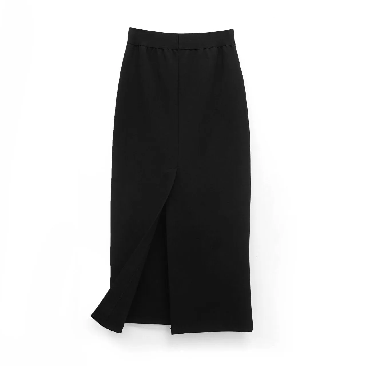 PONTE SLIT MAXI SKIRT