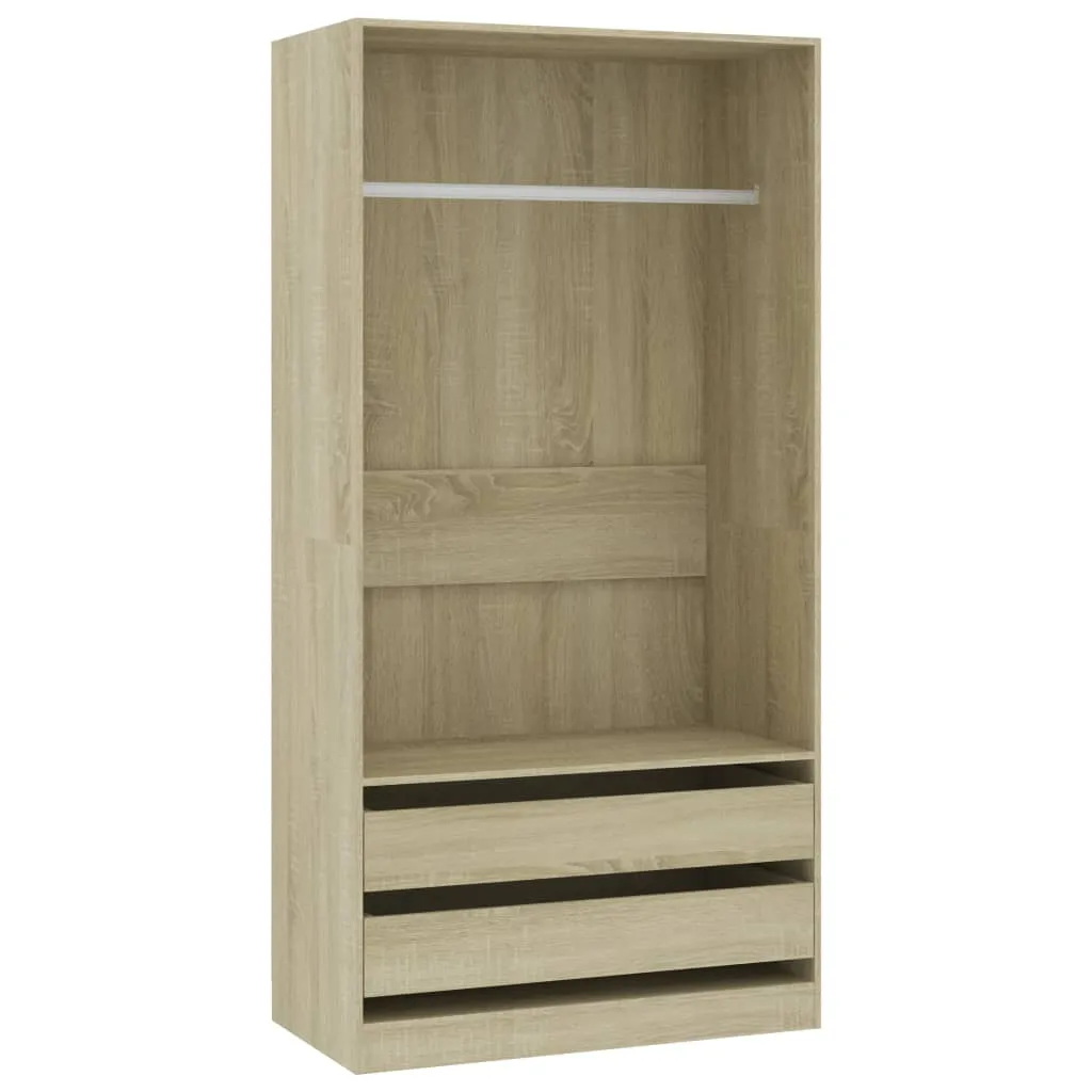 Wardrobe Sonoma Oak 100x50x200 cm Engineered Wood
